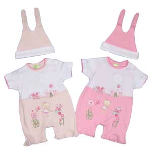 girls romper and hat