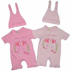 girls little angel romper